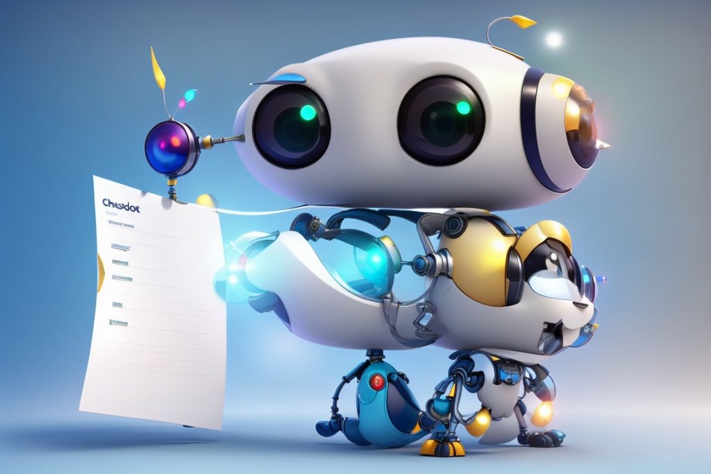 A cute robot with a checklist